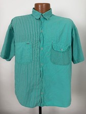 Vintage 80s 90s Striped Shirt Men Large Surf Skate Beach Casual Outdoor Cotton