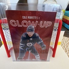 Upper Deck Glow-Up Insert /199 Cole Perfetti GU-20 Winnipeg Jets 2024-25 NHL