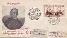 1950 TRIESTE A - No. 78 pair on envelope VENETIA TRAVELLED to VENICE