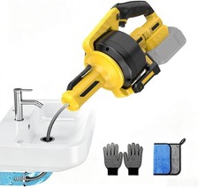 Cordless Drain Auger Compatible with Dewalt 20V Battery (No Battery) 610 RPM Ele