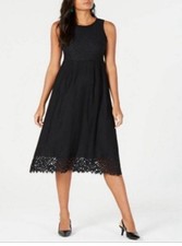 NWT Alfani Lace Midi Dress Black Full Lace style Holiday/ Party/Cocktail SZ 22W