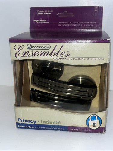 Amerock Ensembles Symmetry Lever Pewter Right Hand Door Handle Set E4420-5-PWT - Picture 1 of 10