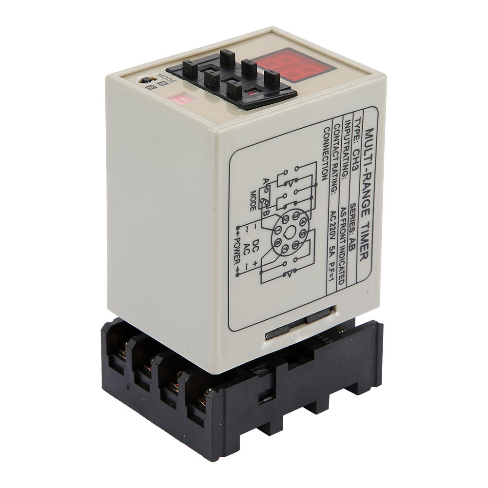 AH3-DM Digital Delay Timer Relay High LED Display For Automated