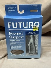 FUTURO Compression Beyond Support Hose 10-20 mm Hg 006586 Beige Tall New NIP