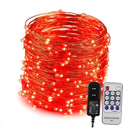 Fairy Lights Plug in, 99Ft/30M 300 LED Starry String Lights 99Ft 300LED Red