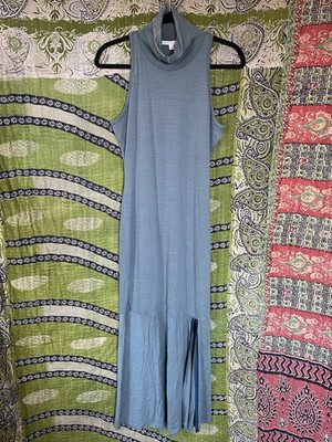 Époque Évolution Heather Moss Merino Wool Sleeveless Maxi Dress Size Small