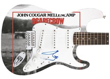 John Cougar Mellencamp Autographed Scarecrow Album Lp Graphics Guitar
