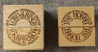 The Lord of the Rings And The Hobbit  Wood Box Fully Dramatized Audiobook CDs 