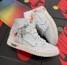 PRÉVENTE Air Jordan 1 High OG Virgil Abloh Archive Alaska AA3834-100 taille 10.5