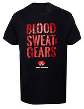 Massey Ferguson Black 2XL T-Shirt Blood, Sweat  Gears for Men Women Adults