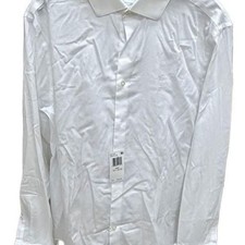 Calvin Klein Steel Slim Fit Wrinkle Free White Dress Shirt