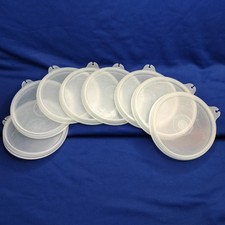 Vintage 8 Tupperware Ersatz H Deckel #733 für Parfait Dessert Becher rauchig 753 SET
