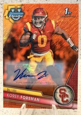 2023 Bowman U Chrome 1st - Korey Foreman Auto /25 - Orange Shimmer Refractor USC