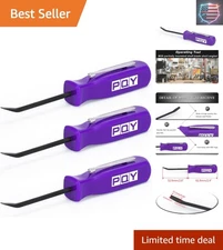 Compact 3-Piece Purple Mini Pocket Pry Bar Set - Essential Tool for Mechanics