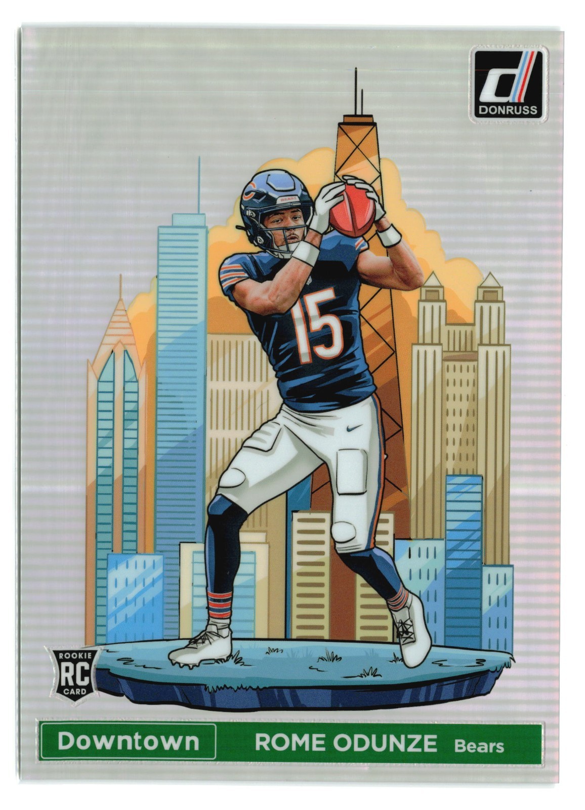 Rome Odunze 2024 Panini Donruss Jumbo Downtown Oversize RC Rookie #15 Bears
