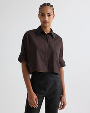 TWP Blouse with Crystal Collar in Super Compa...