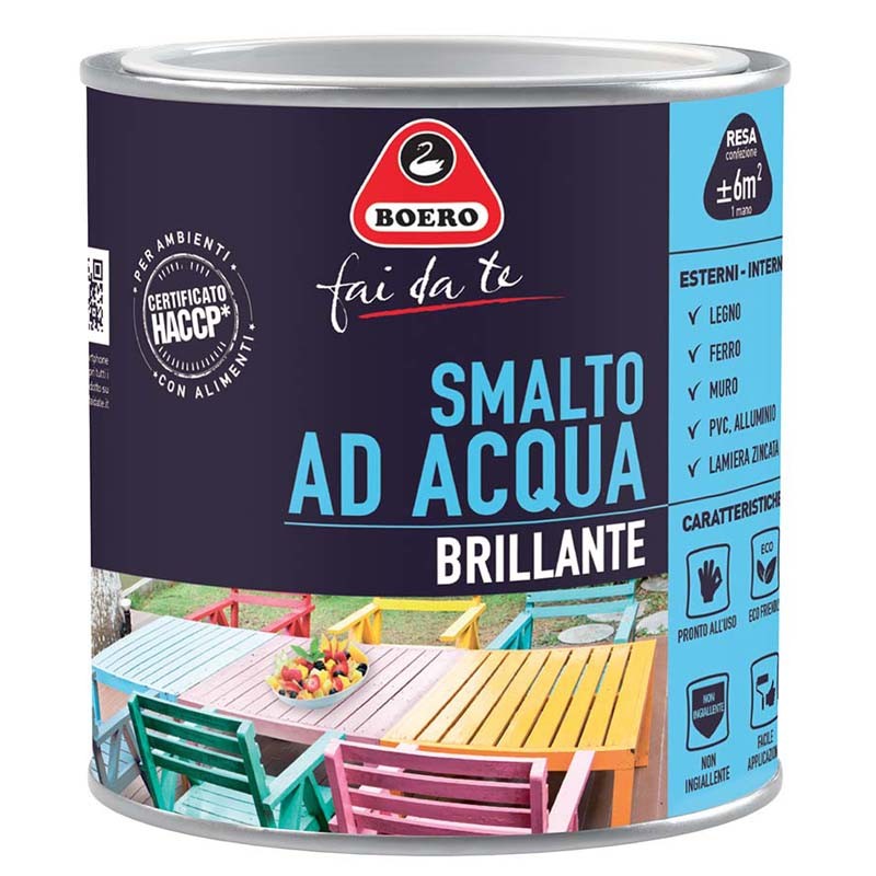 Smalto brillante acqua bianco ml500