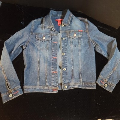 U.S. Polo Assn. Blue Button Front Collared Women's Jacket w/ Pockets Size L