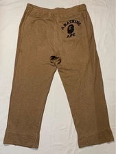 A BATHING APE Cotton Sweat Pants Brown XL BA0925202