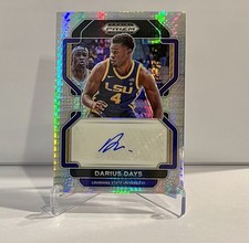 2022 Panini Prizm Draft Picks LSU Darius Days Silver Hyper Auto #DP-DAY