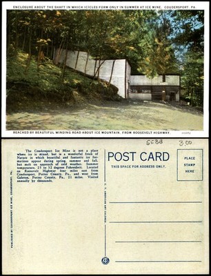 Ice Mine Coudersport Pennsylvania PA reached from Roosevelt Highway 1920s