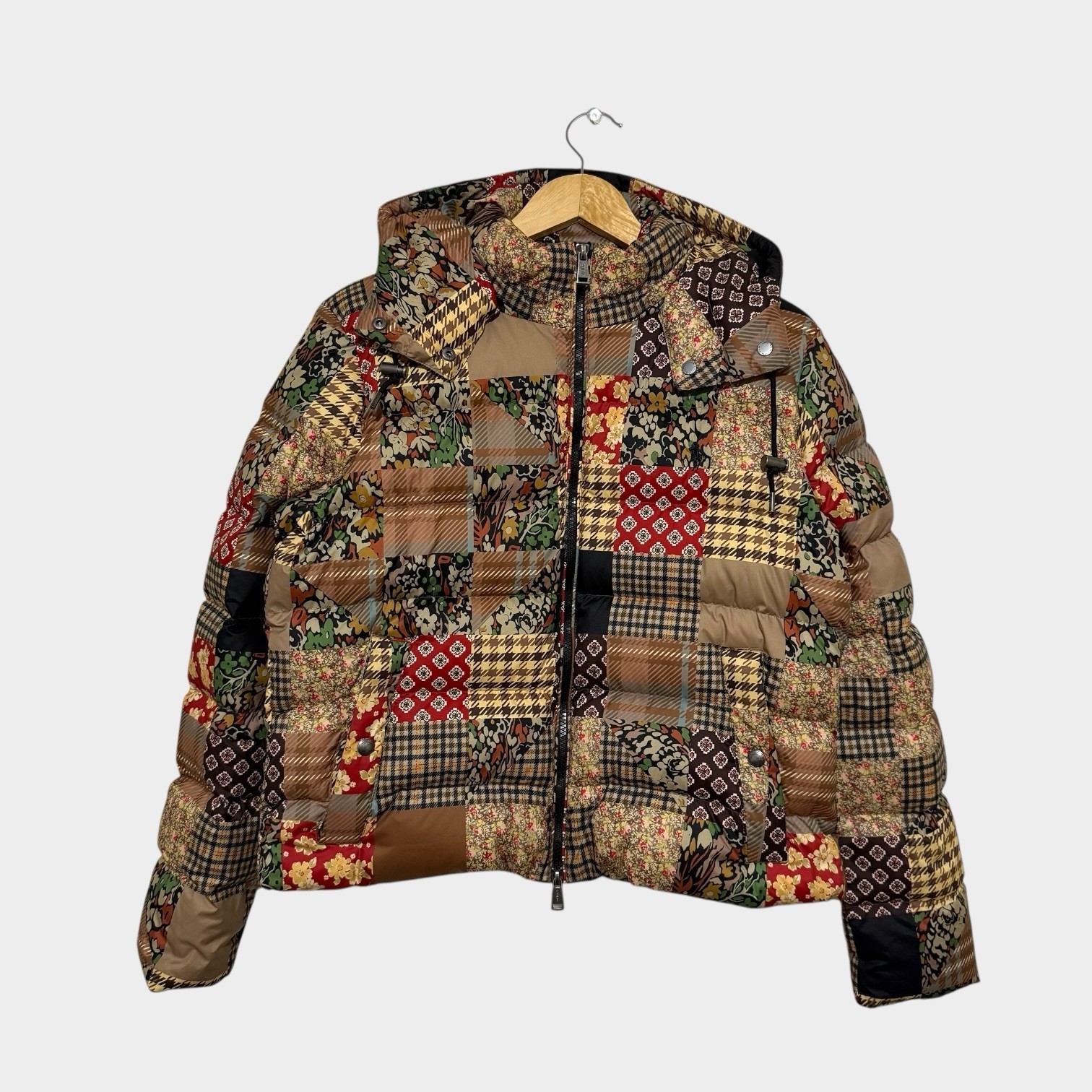 Polo Ralph Lauren Patchwork Down Puffer Jacket Ho… - image 1