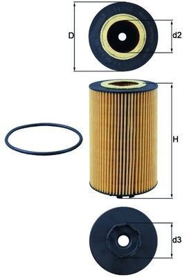 Oil Filter MAHLE OX 1140D