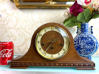 SCHÖN restaurierte West Germany Westminster Glockenspiel Kaminuhr schwebend KE