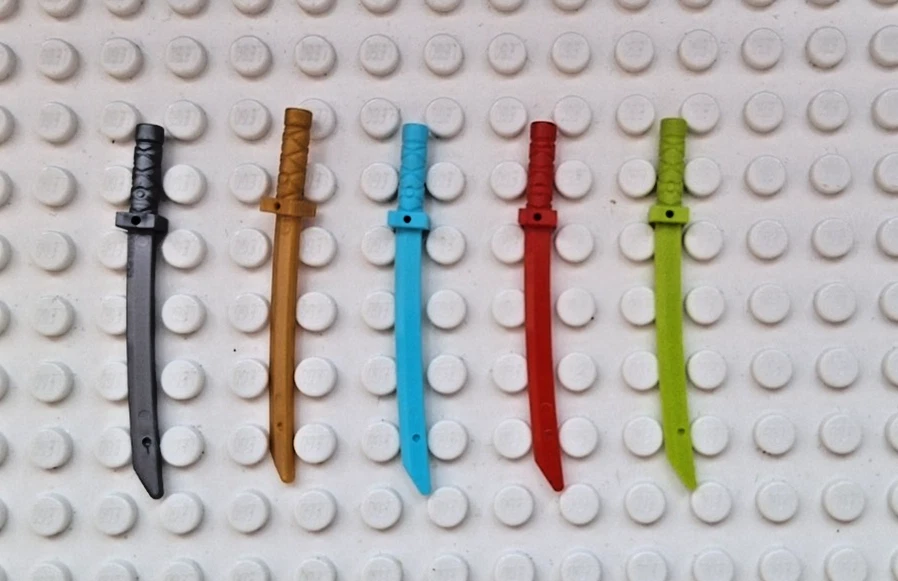 LEGO NINJAGO SAMURAI SWORD KATANA CHOOSE COLOUR/PACK SIZE 21459 BRAND NEW