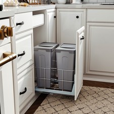 Integrated Pull Out Recycling Bin 400mm Cabinet Waste Cupboard Fixing Soft Close