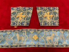 Priest Vestment Eastern Rite Orthodox Cuff & Sash Catholic Church Vintage Blue