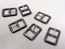 Lot 6 Boucles de ceinture anciennes en galalithe - Mercerie vintage