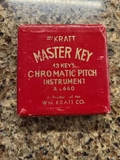 Master Key Chromatic Pitch Instrument A-440 in Original Box Wm Kratt VTG
