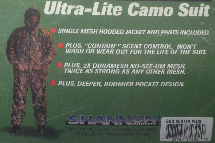 Shannon Outdoor BBX3-S Bug Buster Plus Mosquito Suit Mossy Oak Break Up Small - Image 2 of 2