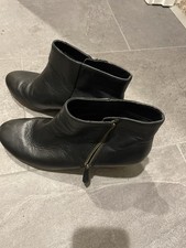 Crown Vintage Black Leather Ankle Boots Women s Size
