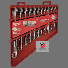 Milwaukee 11 Pcs SAE Combination Wrench Set MAX BITE 25% More Torque 48-22-9411