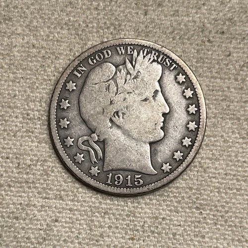 1915 Barber Half Dollar, VG Better Date