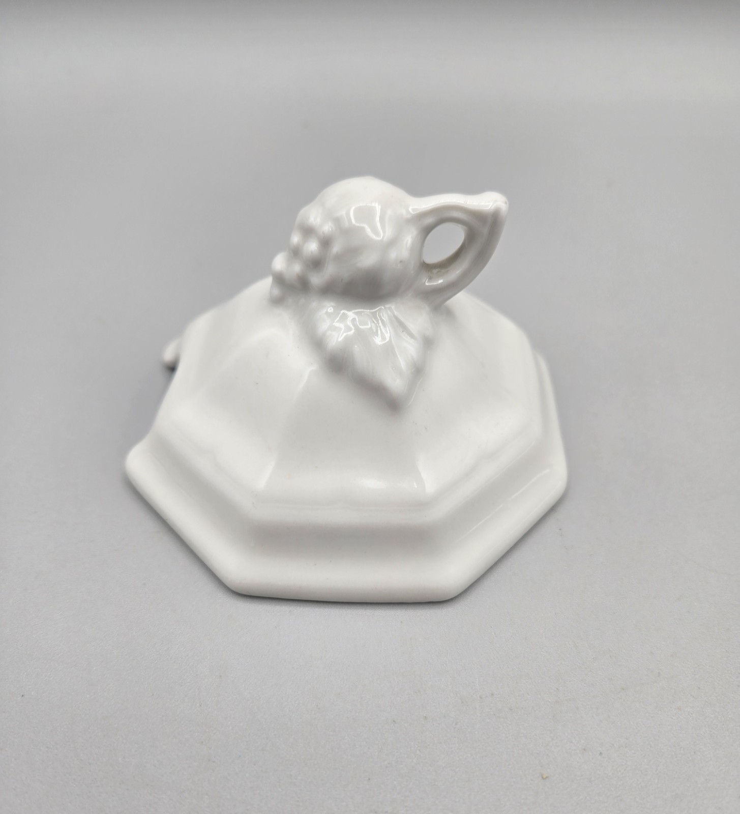 Antique Red Cliff Ironstone White Soup Tureen Set w/Under Plate & Ladle, NEW