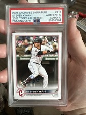 2025 ARCHIVES SIGNATURE STEVEN KWAN /10 2022 TOPPS UK EDITION PSA AUTHENTIC