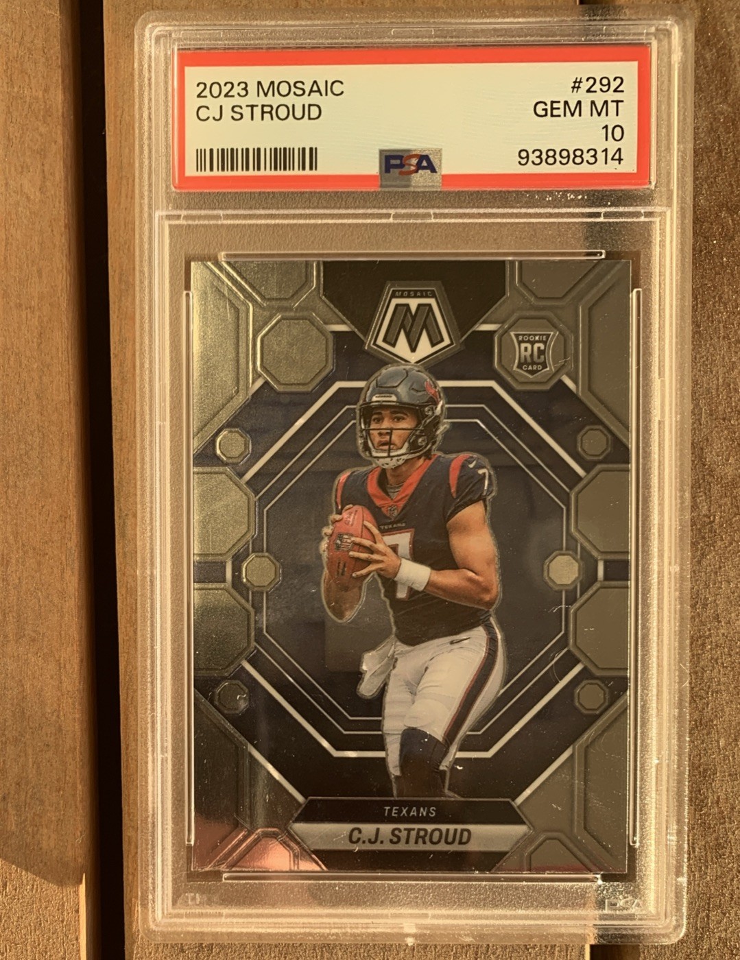 2023 Panini Mosaic Cj Stroud Psa 10 Base #292 Texans QB Rookie RC Gem Mint