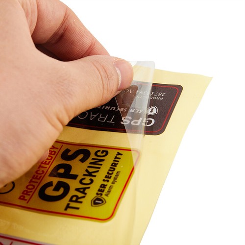 GPS TRACKING Alarm Sticker Reflective WARNING Motorcycle Bike Anti-Theft Sticker - Picture 7 of 8