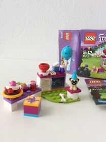 Lego Friends Set Complete Party Cake Pug 41112 Dog