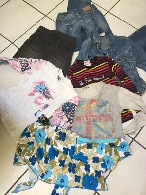 LOT FILLE TAILLE 10 ANS JEAN TEDDY SMITH CHIPIE LITTLE MARCHE SHORT PAREO NEUF - Photo 1/4