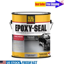 Epoxy-Seal Concrete & Garage Floor Paints Easy to Clean UV-Resistant Slate Gray