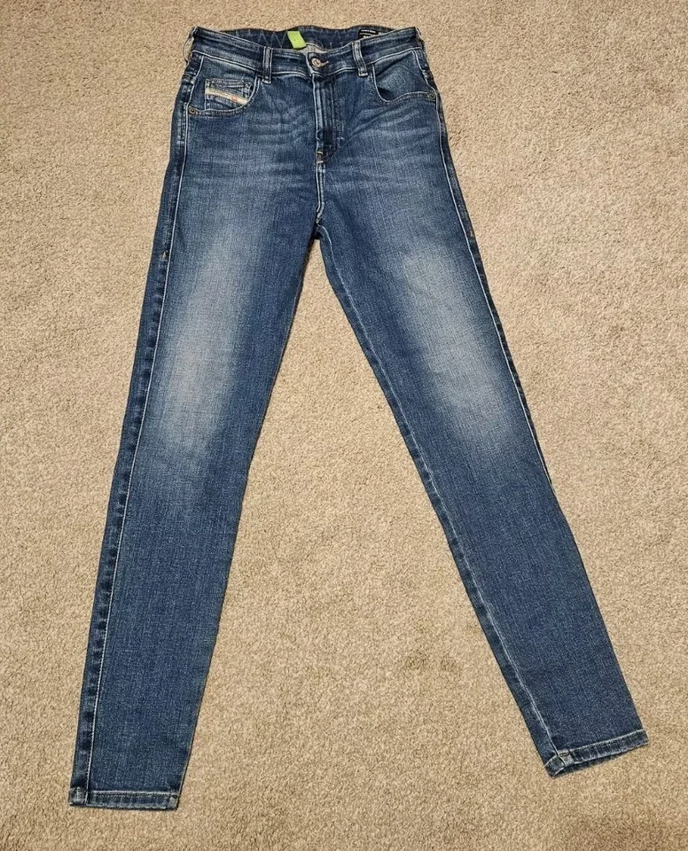 Womens Diesel Slandy-High Blue Jeans Super Skinny Stretch W28" - L32" Free P&P  - Image 2 of 4
