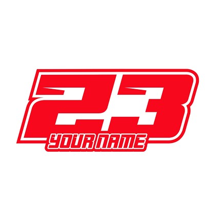 3 Custom Racing Number Vinyl Stickers For Motorbikes & MX Bikes - Durable Decals For Track Days, Racing, & Personalization