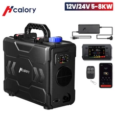 Hcalory 8KW Diesel Air Heater 12V24V110V W/ bluetooth Night Car Trucks RV Camper