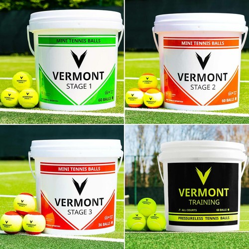 Vermont TRAINING Tennis Balls & MINI TENNIS Balls [60qty Buckets] eBay