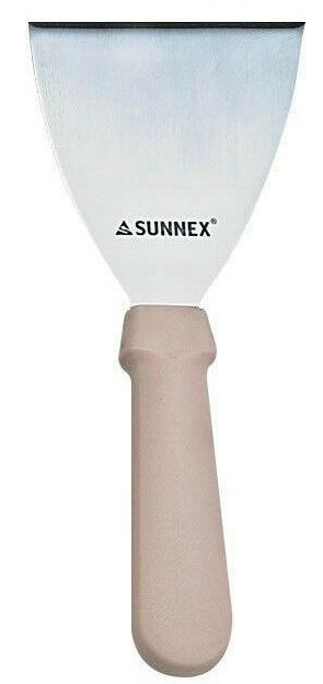 Griddle Scraper Burger Turner Stainless Steel Plastic Handle 4""  Flipper Food