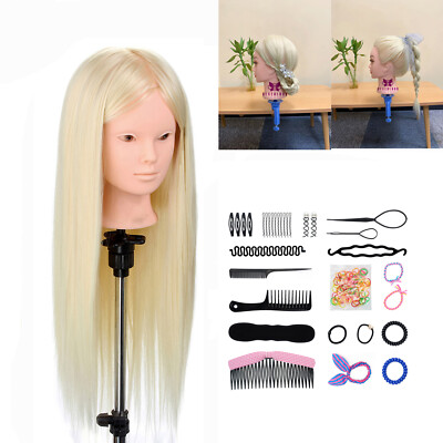 Neverland 66cm für Friseure Schminkkopf Frisurenkopf mit 40%Echthaar & Flechtset